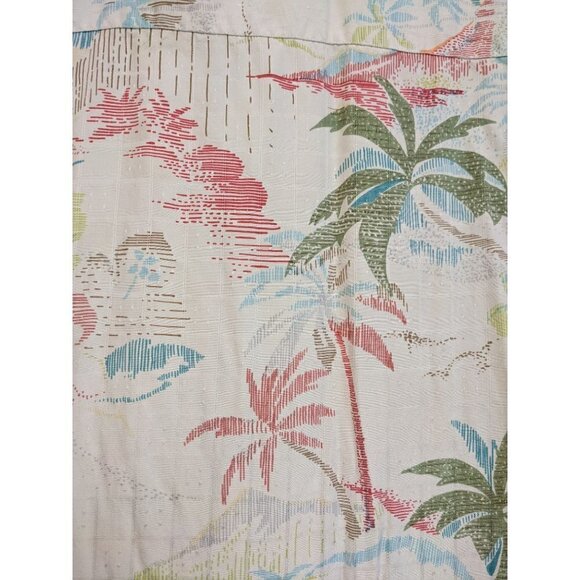 Tori Richard men's XL Honolulu 100% Silk Shirt Colorful Palm Tree island pattern - Picture 2 of 7